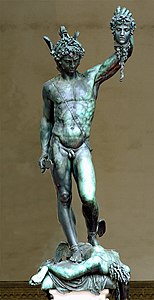 Perseo, de Benvenuto Cellini, en bronce, Italia, siglo XVI.