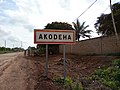 Plaque d'indication de l'arrondissement d'Akodéha