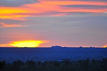 Civil twilight in a small town in the Mojave Desert Powder Blue Desert Twilight.jpg