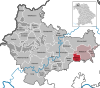 Lage der Gemeinde Rannungen im Landkreis Bad Kissingen