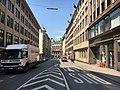 Building at Rathausstrasse 7 in Hamburg (right, with flags above), the bank's head office from the early 1960s[13]