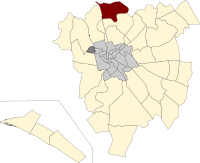 Position of the quartiere within the city of Rome