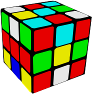 Scrambled Rubik's Cube.