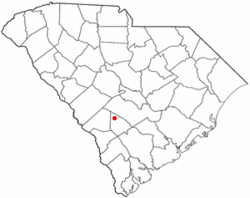 Location of Denmark, South Carolina