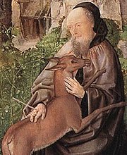 Detail of Saint Giles and the Hind, c. 1500, by the Master of Saint Gilles