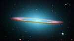 The Sombrero Galaxy as seen through the Spitzer Space Telescope