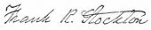 Signature de Frank R. Stockton