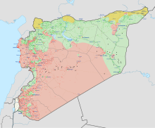 Syrian opposition at its greatest extent, March 2013 Syrian Civil War map (March 15 2013).svg