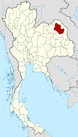 แผนที่ประเทศไทย จังหวัดสกลนครเน้นสีแดง