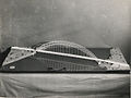 Planungsmodell der Adome-Brücke über den Volta, 1950er