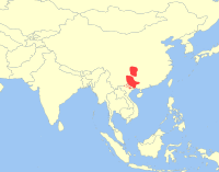 Trachypithecus francoisi distribution.svg