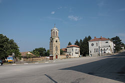 Центърът на село Церова кория с църквата „Св. Йоан Предтеча“