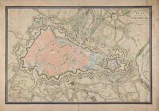 Gérard-Victor Vandernoot, plan de Strasbourg en 1822.