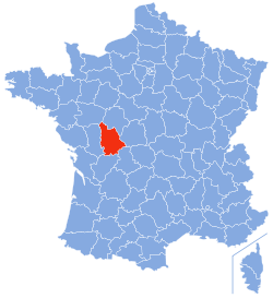 Vendndodhja e Vjenës në Francë