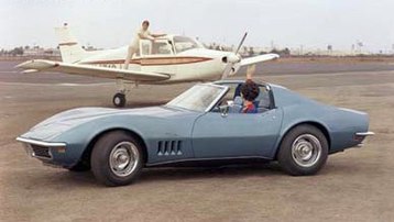 1969 Corvette Stingray coupe with T-top panels removed