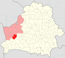 Location of Slonim District