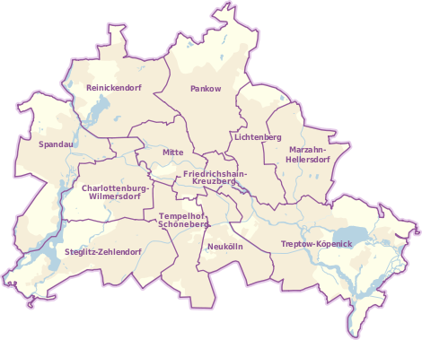 De 12 Bezirke Berlins