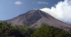 Mount Merapi as seen from Loon Mountain