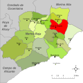Розташування муніципалітету у комарці Маріна-Баха