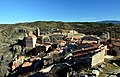 Paisaje urbano de Castielfabib, con la iglesia-fortaleza y el castillo desde «La Torreta» (2019).