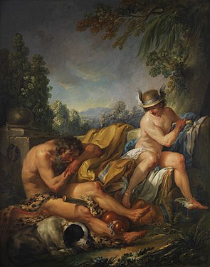Mercúrio e Argos de Charles-André van Loo (18th century)