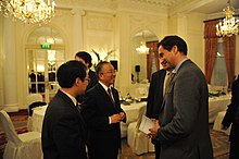 Robin Niblett meeting with China's State Councillor Dai Bingguo Chinas State Councillor Dai Bingguo and Robin Niblett (6191750778).jpg