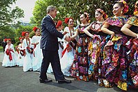 President George W. Bush at Cinco de Mayo celebration, at the White House