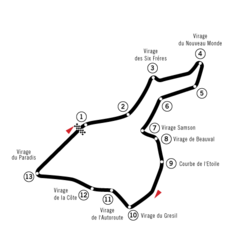 Tracciato di Circuito di Rouen-Les-Essarts