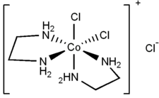 Image illustrative de l’article Chlorure de cis-dichlorobis(éthylènediamine)cobalt(III)