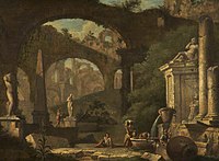 Capriccio with Classical ruins, n.d., Whitworth Art Gallery, University of Manchester