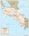 Zemljevid Kostarike