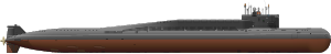 A Delta III class submarine