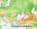 Distribution map Campanula alliariifolia.png