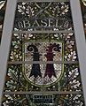 Znak kantonu Basilej ve vitráži v kupoli