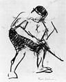 Drawing of Workman. Historical Society of Pennsylvania (Hendricks, 29) (unsure)
