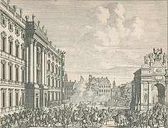 Einzug des neu gekrönten Königs Friedrichs I. ins Berliner Stadtschloss 1701