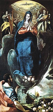 L'Immaculée Conception vue par saint Jean l'Évangéliste, Le Greco, vers 1580-1586.
