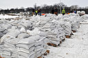 FEMA - 40316 - Sand bags stacked and redy for use in North Dakota