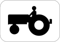 Le panneau concerne les véhicules agricoles motorisés
