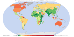 Per capita greenhouse gas emissions in 2000, including land-use change.