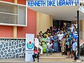 Group photograph at Kenneth Dike Library, UI.