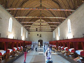 La salle des « pôvres » des Hospices de Beaune, où « Big Moustache » et MacIntosh ont été caché par sœur Marie-Odile.