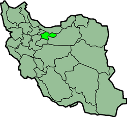 伊朗德黑蘭省行政區地圖