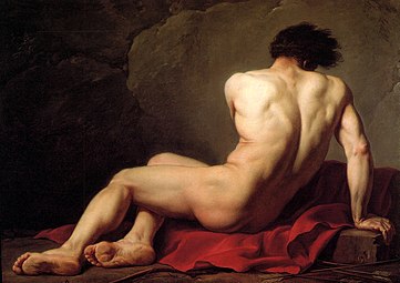 Jacques-Louis David, Académie d'homme, anciennement Patrocle (1780).