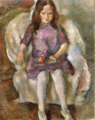 パスキン「花束を持つ少女」(1925年)