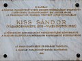 Kiss Sándor, Báthori utca 24.