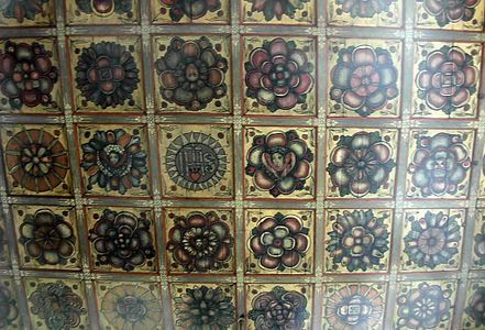 Polichromed coffered ceiling - 17th century