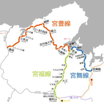 京都丹後鉄道（WILLER TRAINS）移行後の路線名・駅名 （2015年4月1日-）