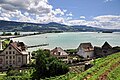 Schlossberg mit Curti-Haus, Rosengarten, Einsiedlerhaus, Endingerturm und Zürichsee