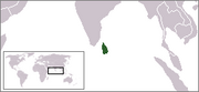 Un mapa mostrant la localització de Sri Lanka